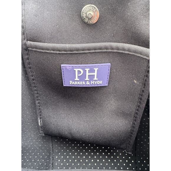 PARKER & HYDE Neoprene tote Bag Rainbow Stripe Perforated Designer - Picture 6 of 9